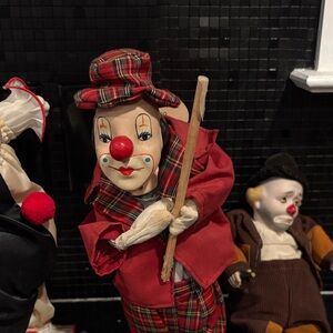 Red and Plaid Clown Doll